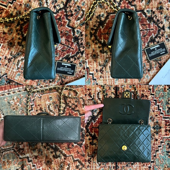 SOLD-on payment plan**Chanel Classic Vintage Mini Square Dark Green Flap Bag - Picture 6 of 11
